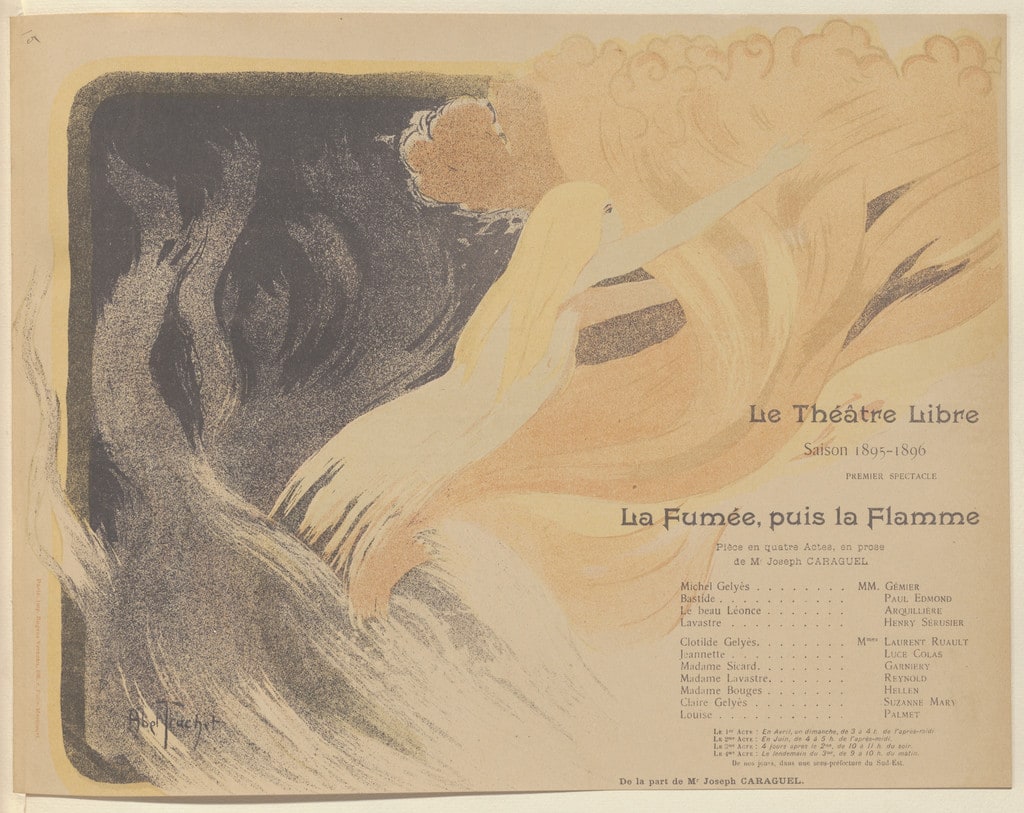 Program for Smoke then Flame (La Fumée, puis la Flamme) from The Beraldi Album of Theatre Programs