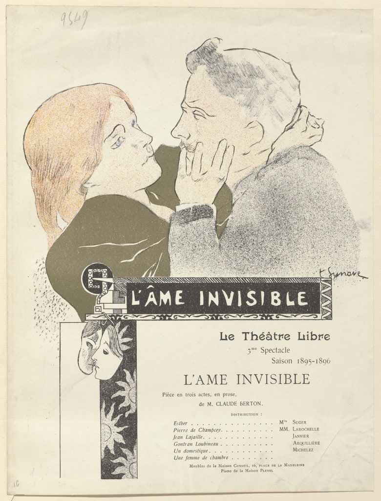Program for The Invisible Soul (L'Âme invisible) from The Beraldi Album of Theatre Programs