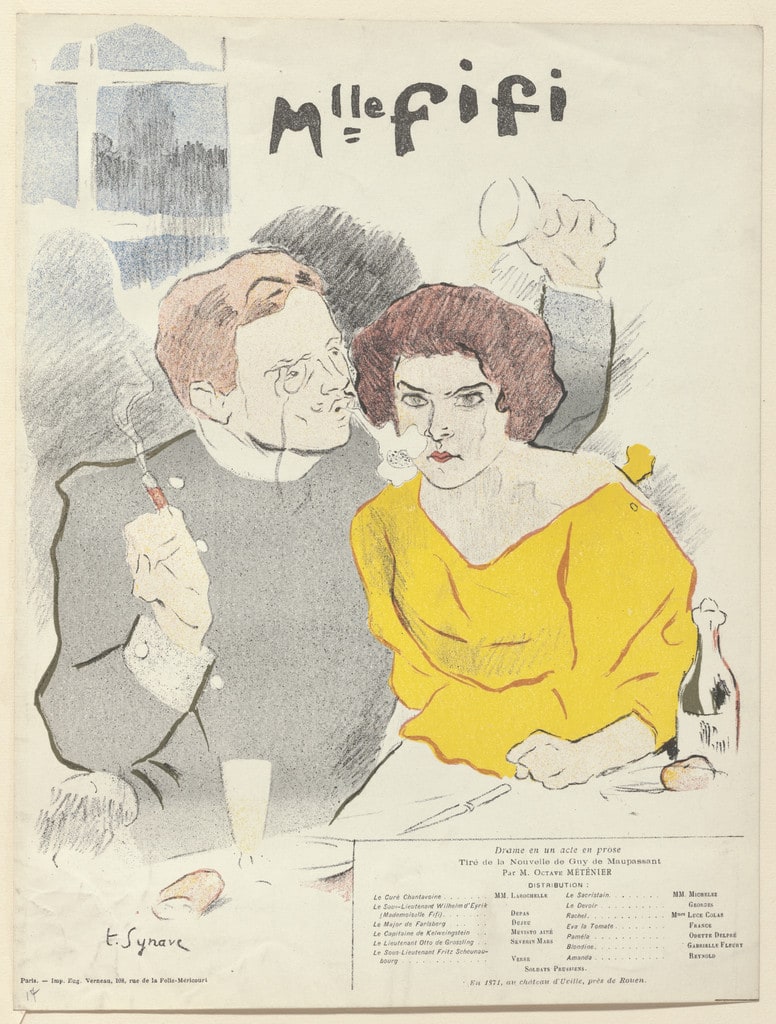 Program for Mademoiselle Fifi from The Beraldi Album of Theatre Programs