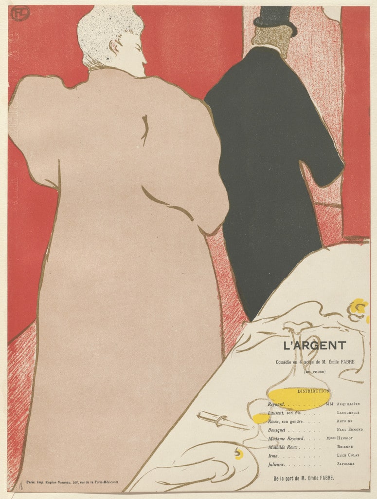 A Gentleman and a Lady (Un Monsieur et une dame), program for Money (L'Argent) from The Beraldi Album of Theatre Programs