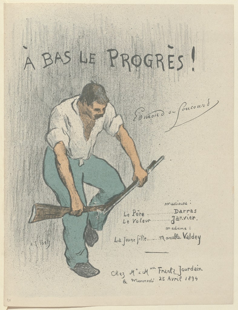 Program for Down with Progress! (A bas le progrès!) from The Beraldi Album of Theatre Programs