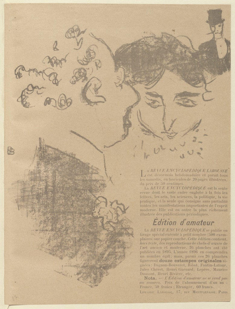 Advertisement for Revue encyclopédique Larousse from The Beraldi Album of Theatre Programs
