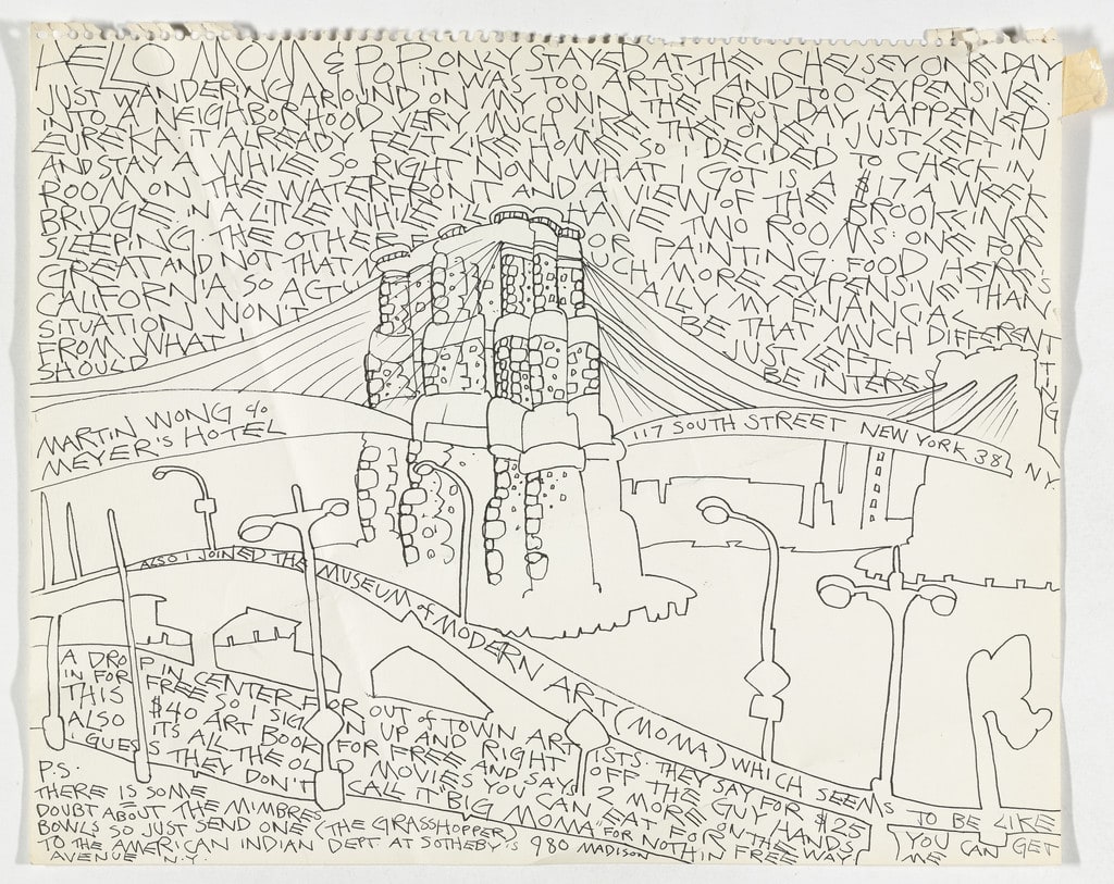 First letter home from New York (also I joined The Museum of Modern Art)