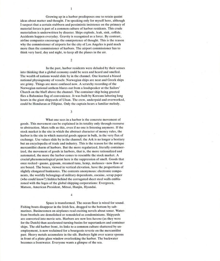 Text panel from the series Fish Story