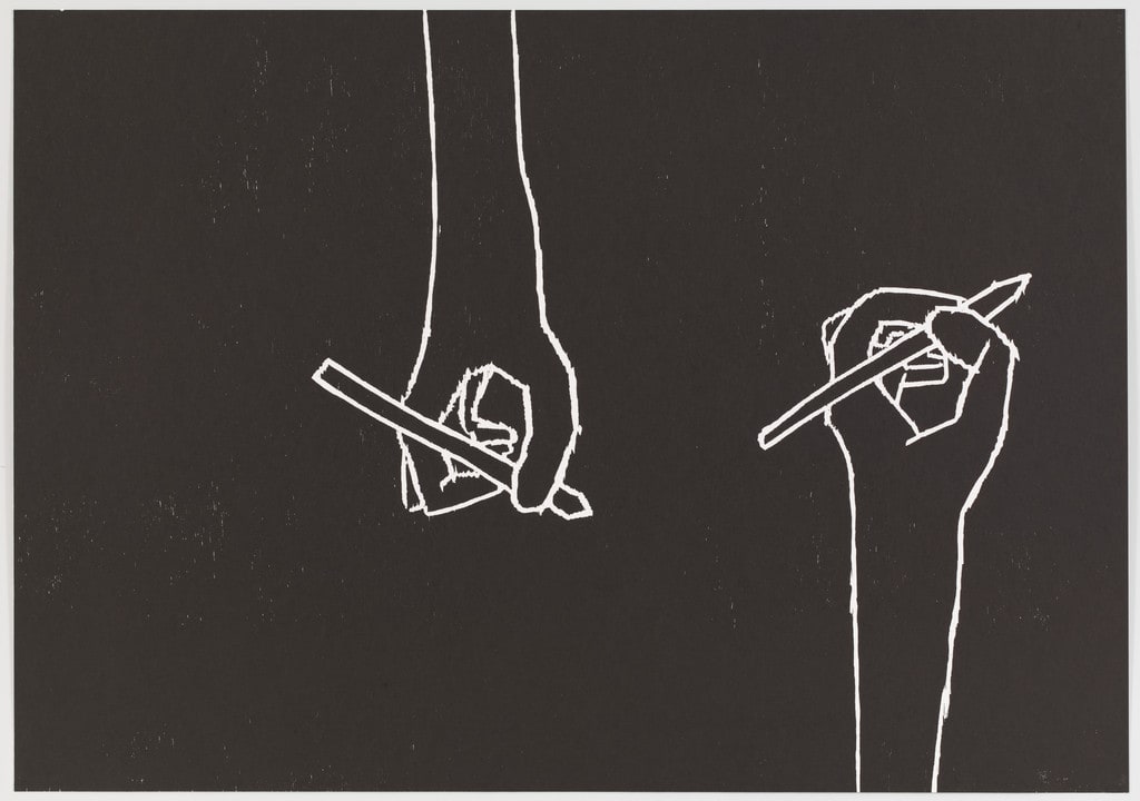 Untitled (Hands writing) from an untitled portfolio