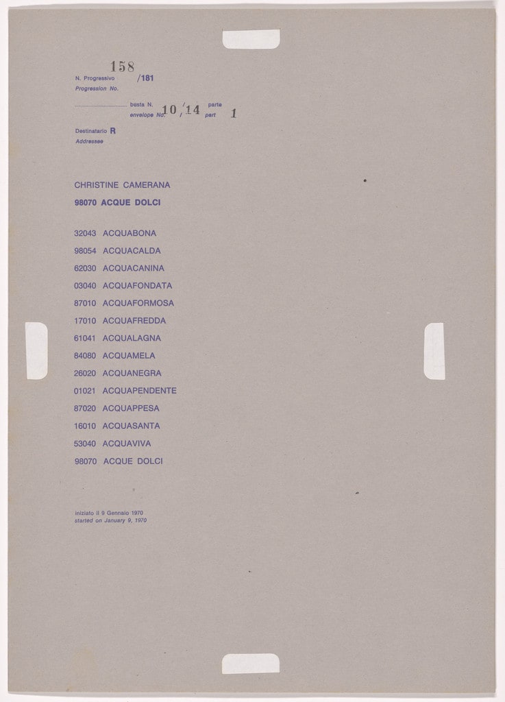 Postal Dossier (Dossier postale)