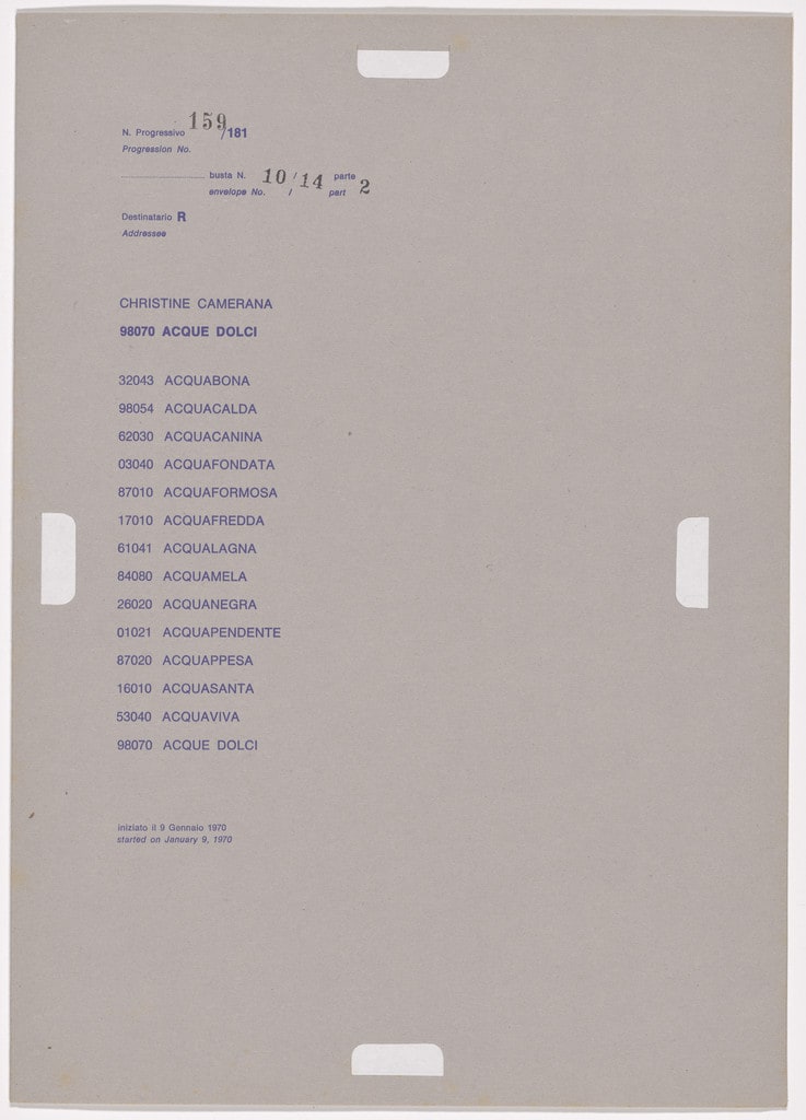 Postal Dossier (Dossier postale)