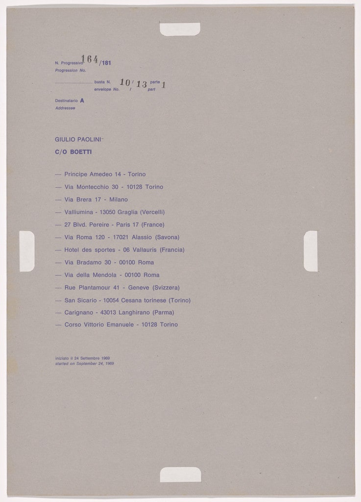 Postal Dossier (Dossier postale)