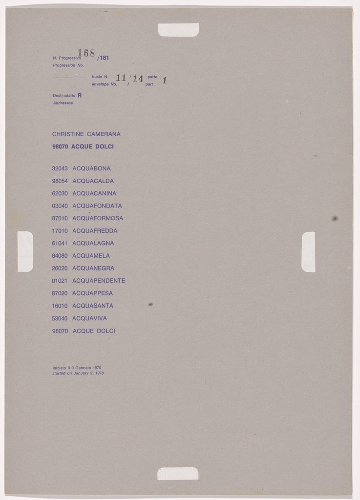 Postal Dossier (Dossier postale)