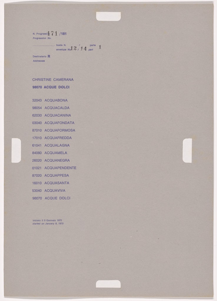 Postal Dossier (Dossier postale)