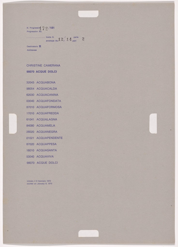 Postal Dossier (Dossier postale)