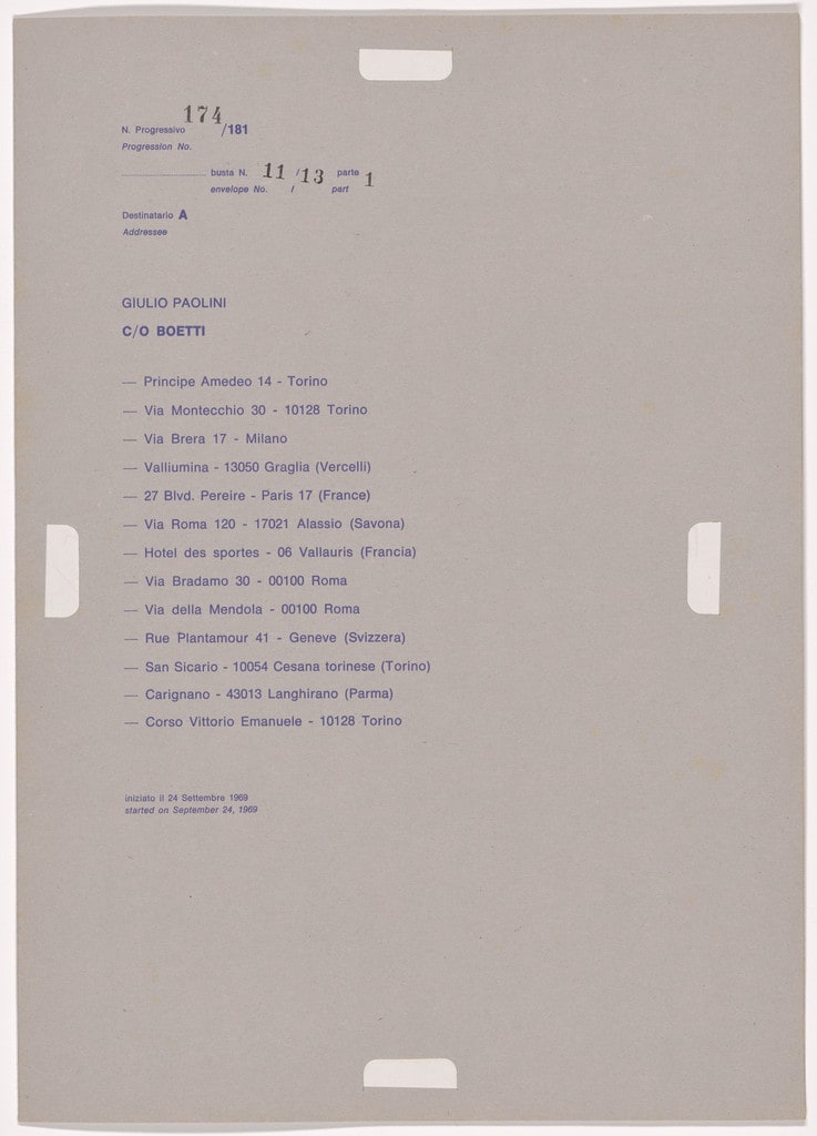 Postal Dossier (Dossier postale)