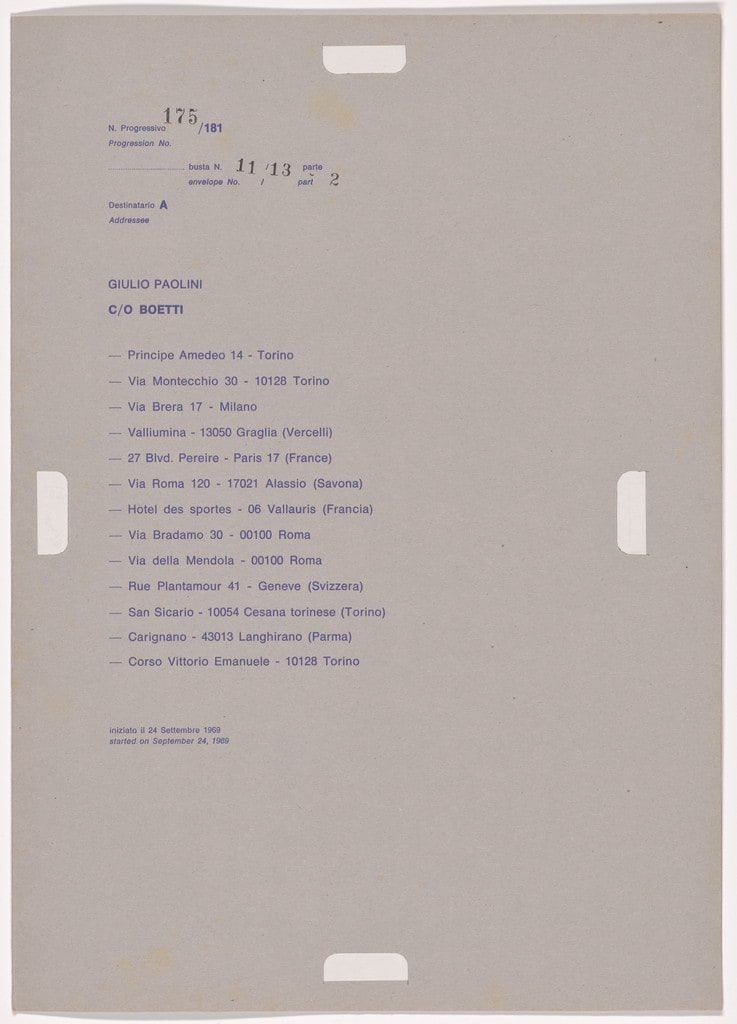 Postal Dossier (Dossier postale)