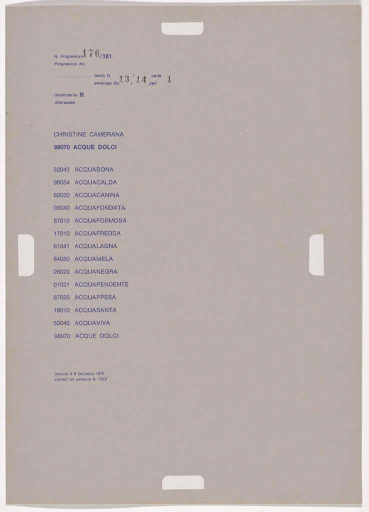 Postal Dossier (Dossier postale)