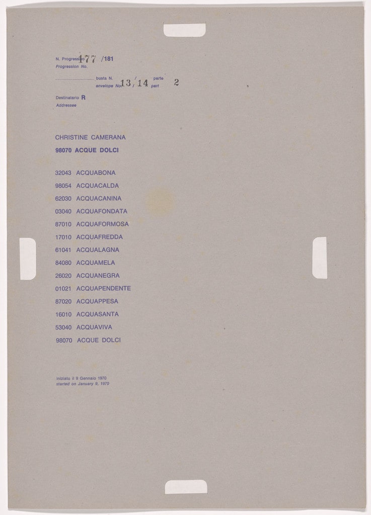 Postal Dossier (Dossier postale)