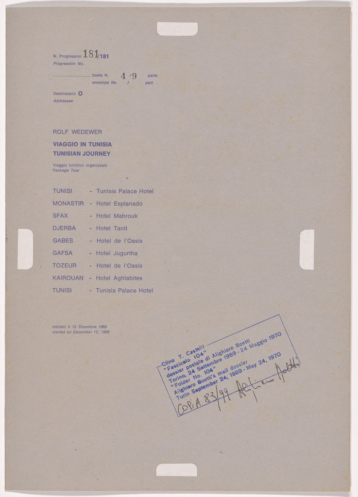 Postal Dossier (Dossier postale)