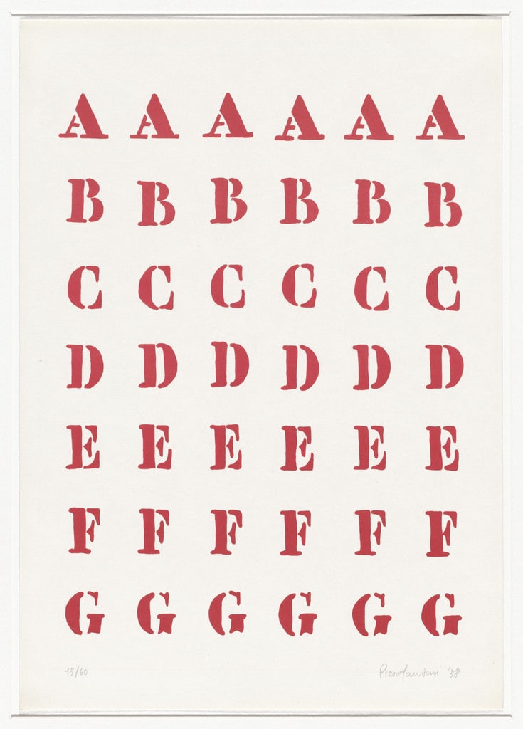 8 Works of Verification (8 Tavole di accertamento) Alphabet from 8 Works of Verification (8 Tavole di accertamento)