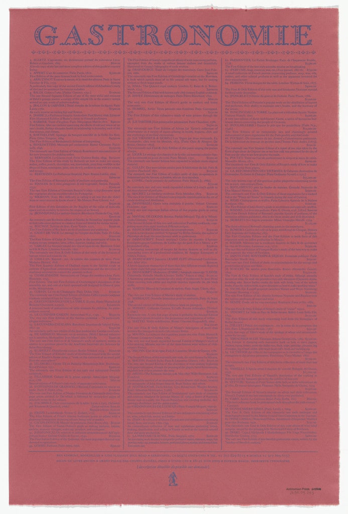 Gastronomie from Antinomian Press Archive