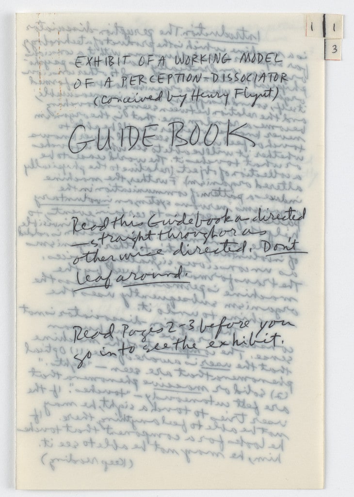 Exhibit of a Working Model of a Perception-Dissociator: Guidebook