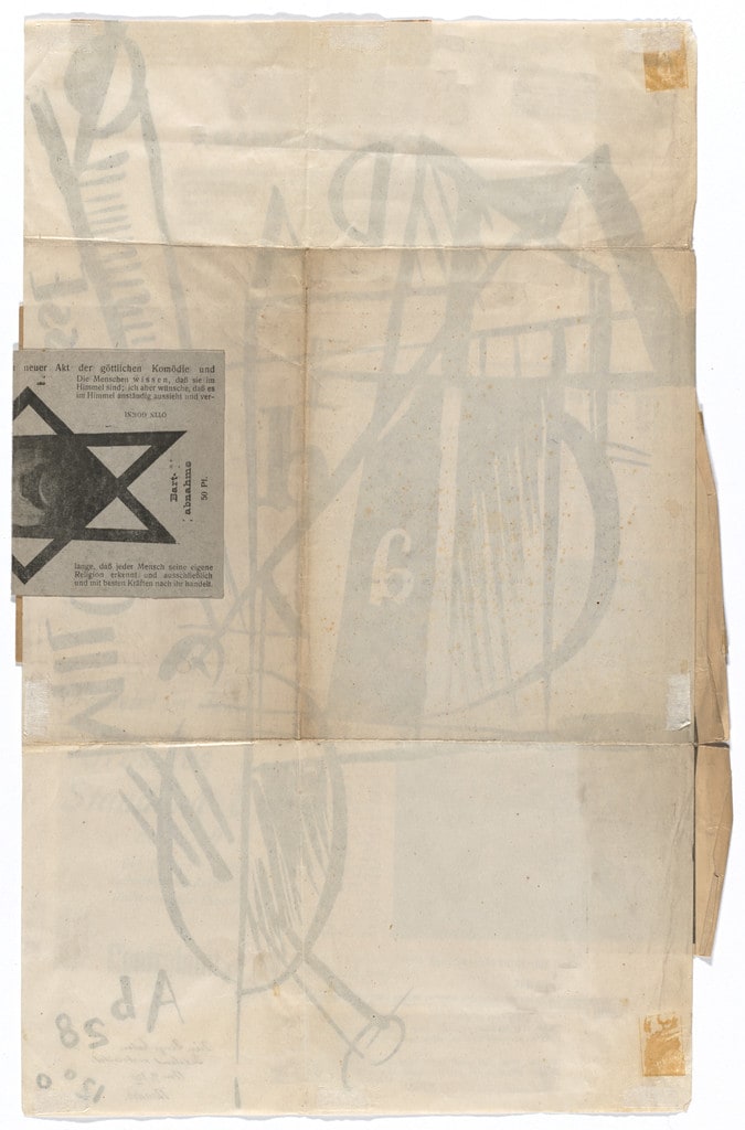 Untitled (Advertisement for Myself [Reklame für mich]) on poster designed by Raoul Hausmann for Dada Milchstrasse (Dada Milky Way) performance