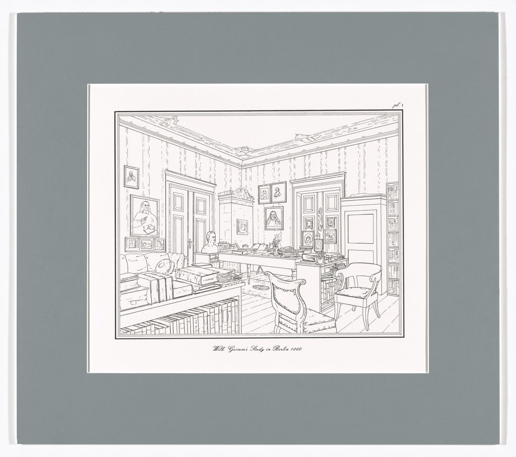 Wilh. Grimm's Study in Berlin 1860, plate I from Interiors, The Berlin Studies of Jacob and Wilhelm Grimm