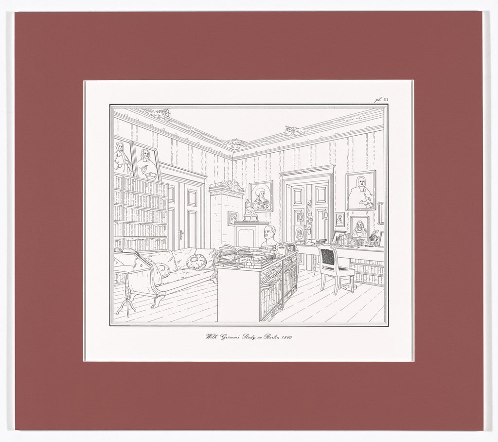 Wilh. Grimm's Study in Berlin 1860, plate III from Interiors, The Berlin Studies of Jacob and Wilhelm Grimm