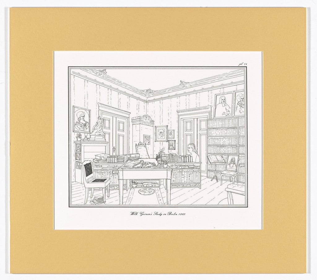 Wilh. Grimm's Study in Berlin 1860, plate IV from Interiors, The Berlin Studies of Jacob and Wilhelm Grimm