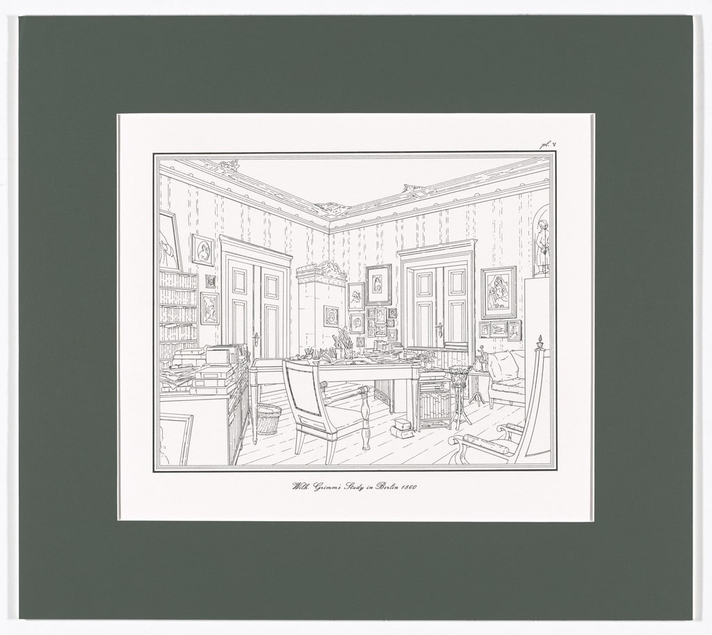 Wilh. Grimm's Study in Berlin 1860, plate V from Interiors, The Berlin Studies of Jacob and Wilhelm Grimm