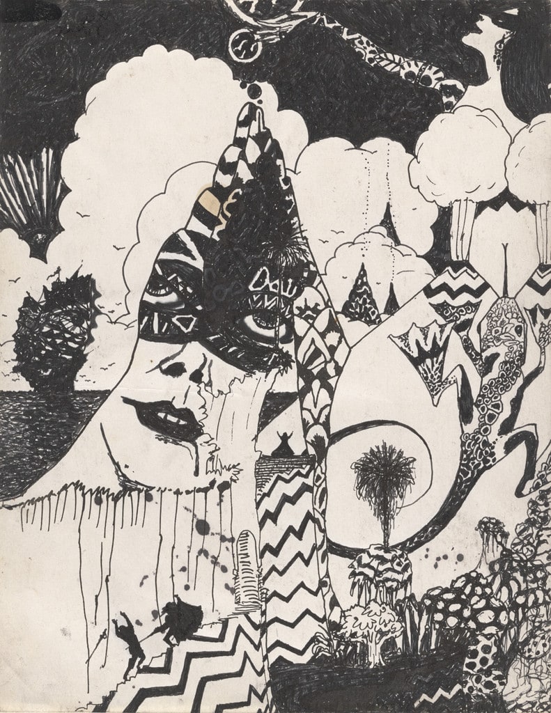 Untitled (Drawing for Brassieres of Atlantis)