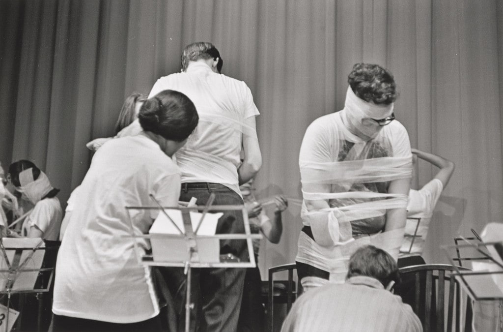 Sky Piece for Jesus Christ, performed during Fluxorchestra at Carnegie Recital Hall, New York, September 25, 1965