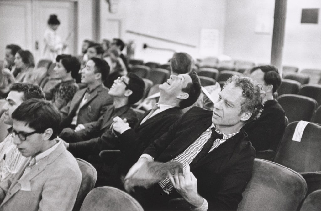Audience including John Cage at Fluxorchestra at Carnegie Recital Hall, September 25, 1965