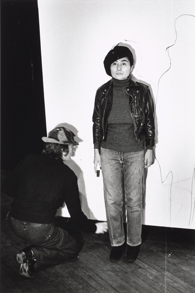 Shadow Painting, performed during 8th Annual New York Avant Garde-Festival, 69th Regiment Armory, New York, November 19, 1971
