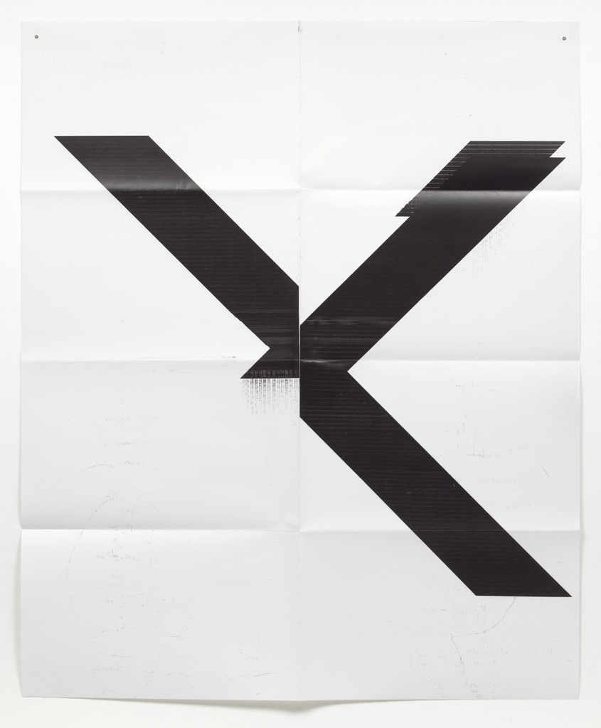 X Poster (Untitled, 2007, Epson UltraChrome inkjet on linen, 84 x 69 inches, WG1999)