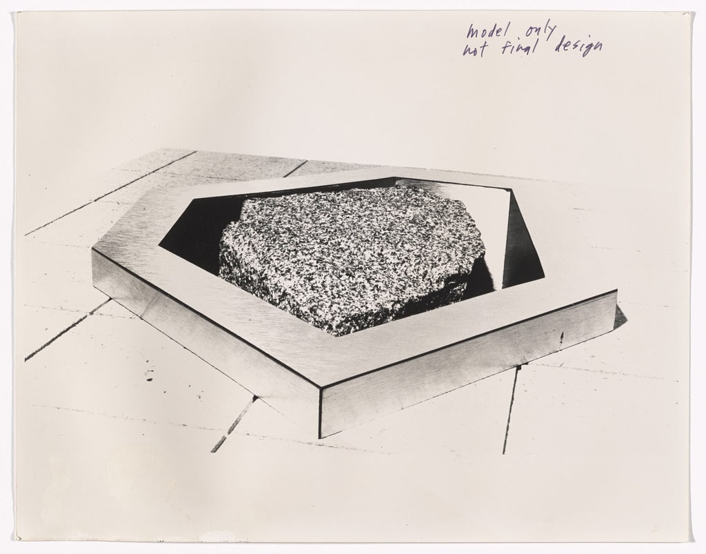 Preparatory material for Levitated Mass (1982)
