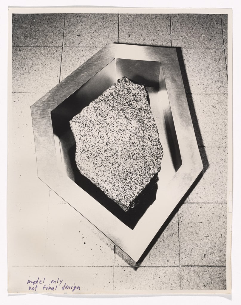 Preparatory material for Levitated Mass (1982)