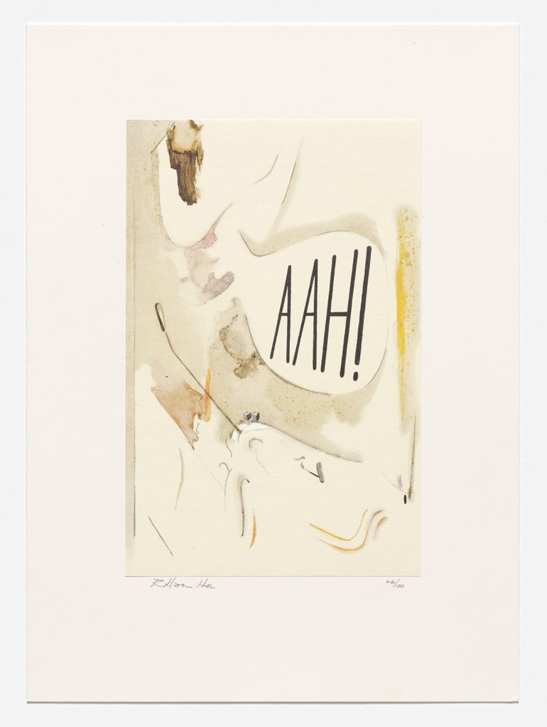 'AAH!' in perspective (1963) from Collected Words: de luxe portfolio