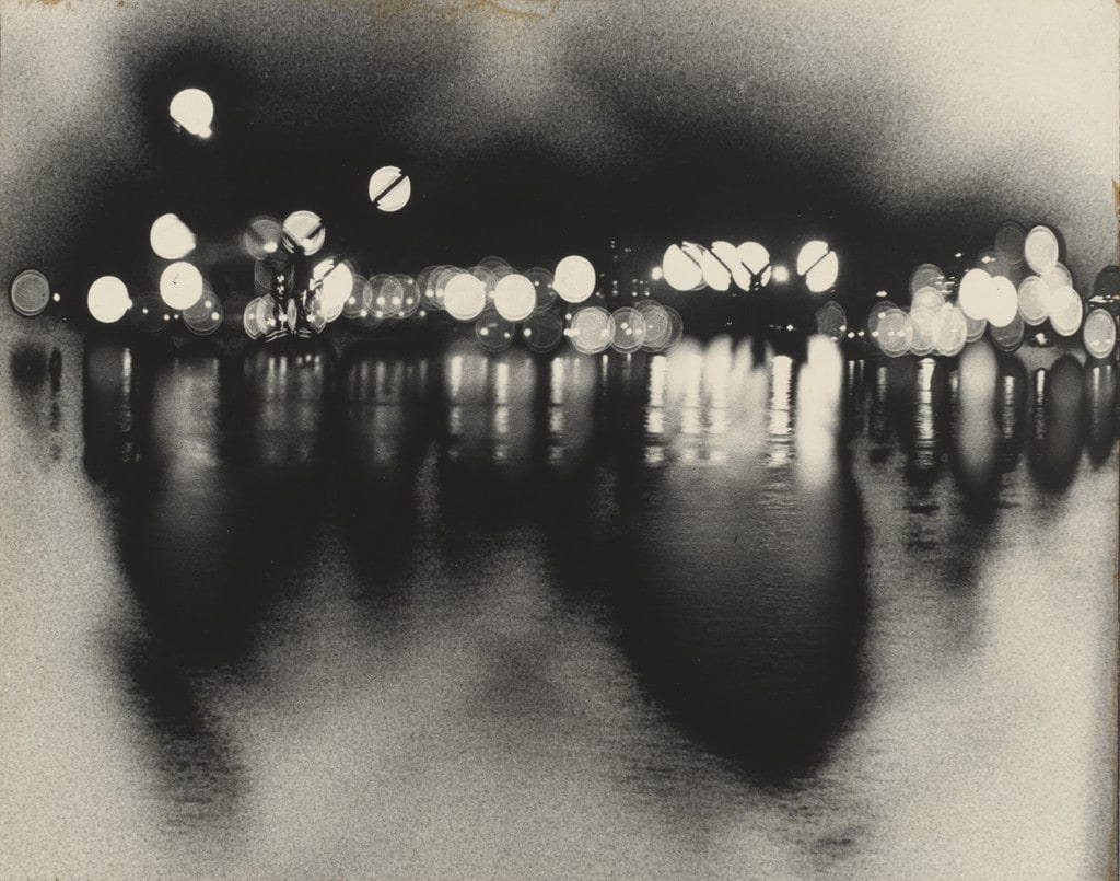 Untitled (lights reflected in water)