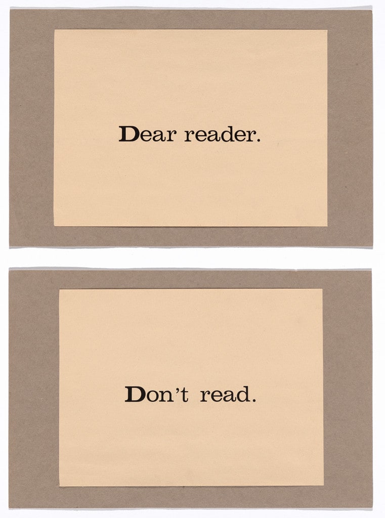 Dear Reader, Don't Read
