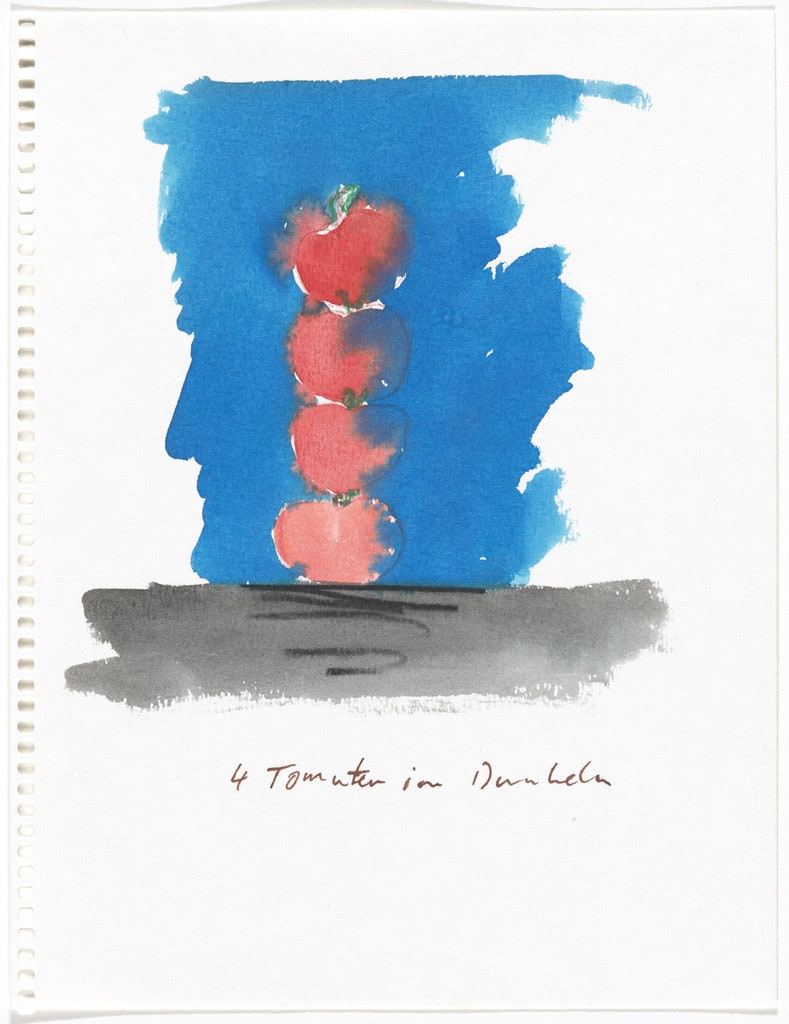 4 Tomaten im Dunkeln (4 Tomatoes in the Dark) from Aquarellen (Watercolors)