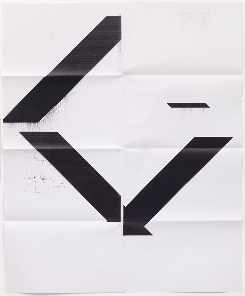 X Poster (Untitled, 2007, Epson UltraChrome inkjet on linen, 84 x 69 inches, WG1208)
