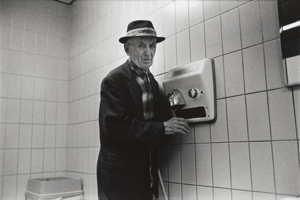 Man Drying Hands