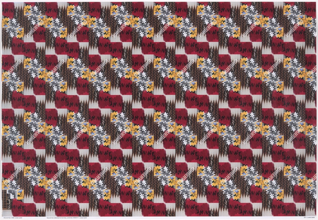 Wrapping paper for Anger Management pop-up shop, Brooklyn Museum (Unnerved)