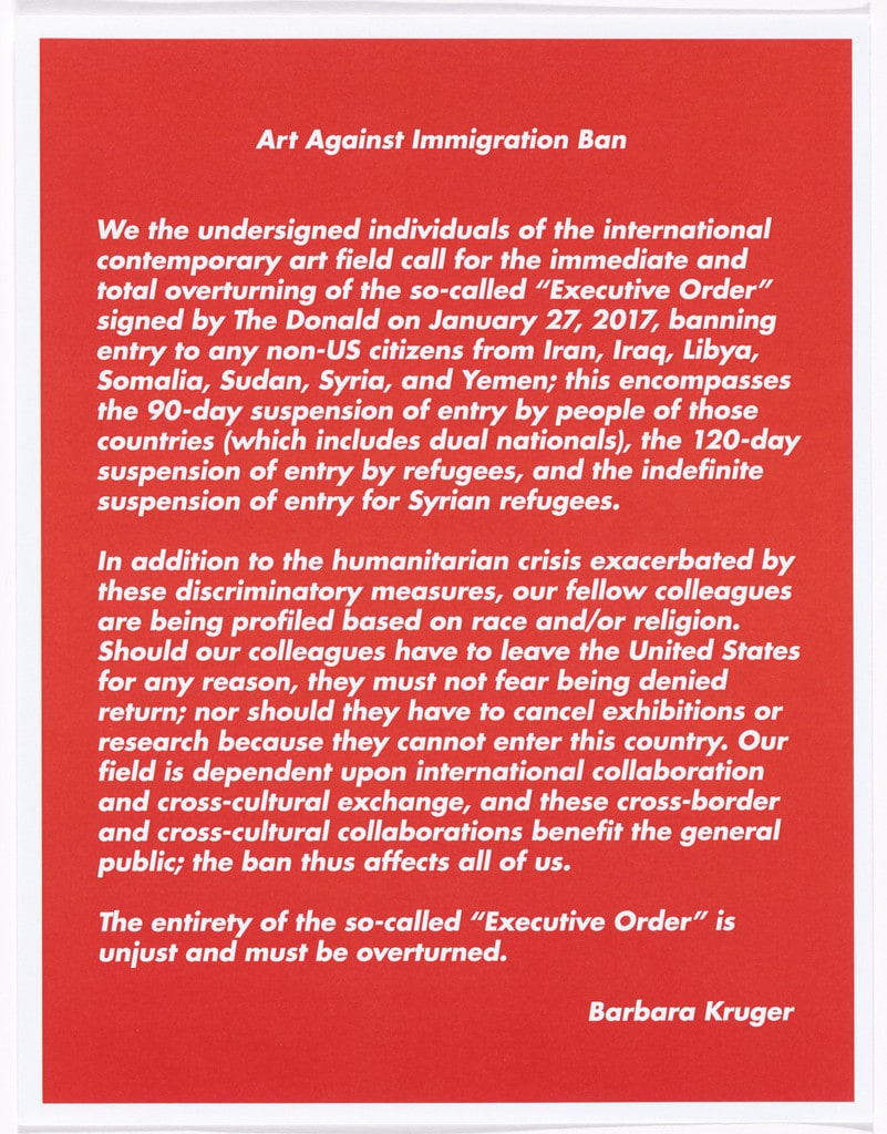 Untitled from Art Against Immigration Ban Letter Portfolio