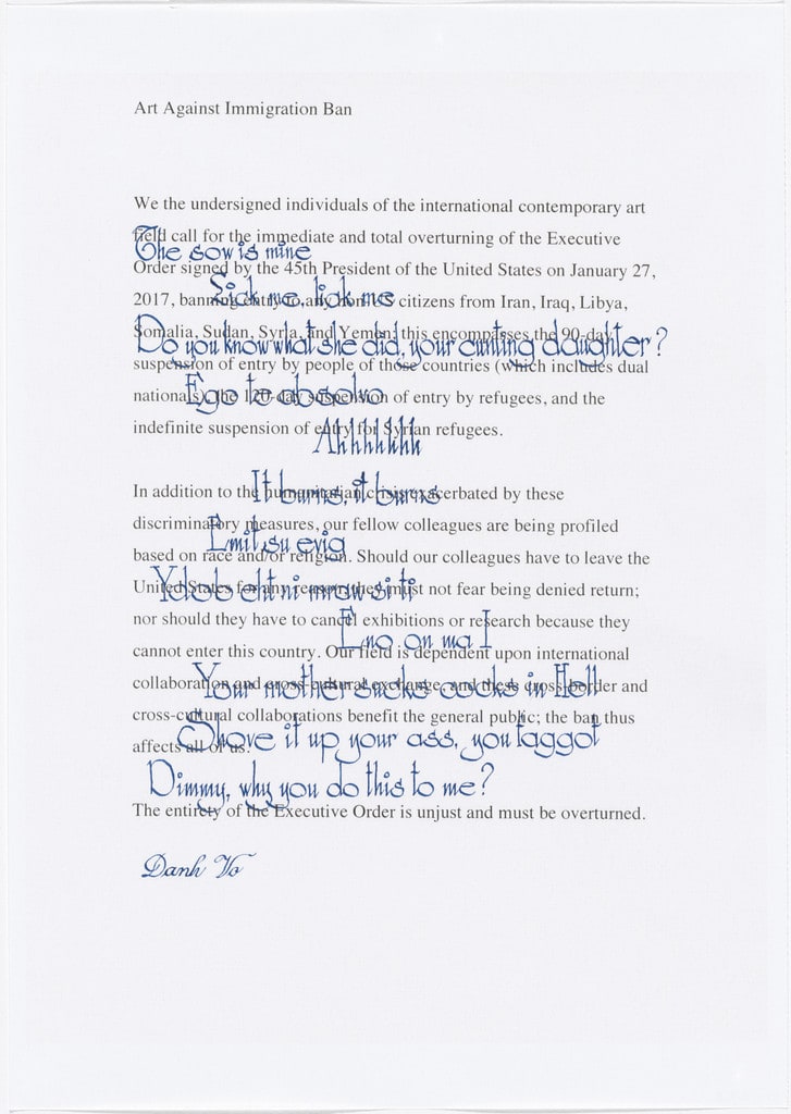 Untitled from Art Against Immigration Ban Letter Portfolio