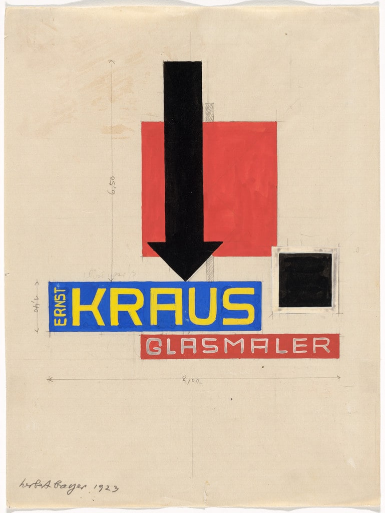 Promotional design for glass painter Ernst Kraus