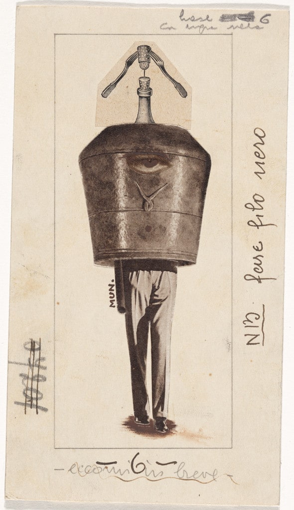 Here I Am Briefly (Eccomi in breve). Maquette for the journal L’ala d’Italia (The wing of Italy)