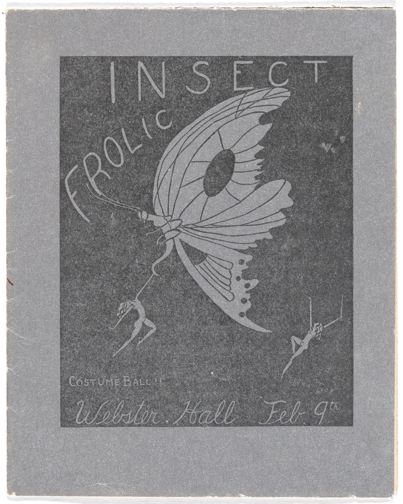 Promotional flyer for Insect Frolic Costume Ball, Webster Hall, New York, February 9, 1923