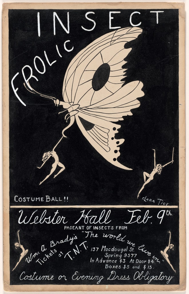 Maquette for poster for Insect Frolic Costume Ball, Webster Hall, New York, February 9, 1923