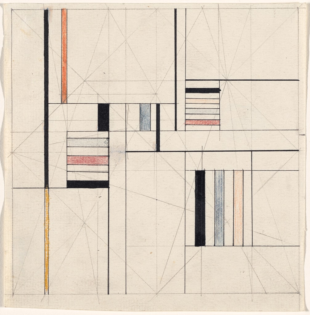 Preparatory drawing for Chromatic Rhythms III