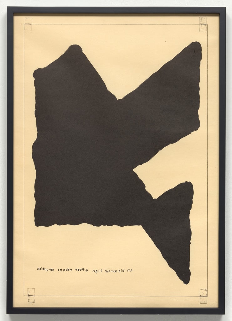 Untitled (An Old Arrow Sign After Volcano Eruption) from an untitled series